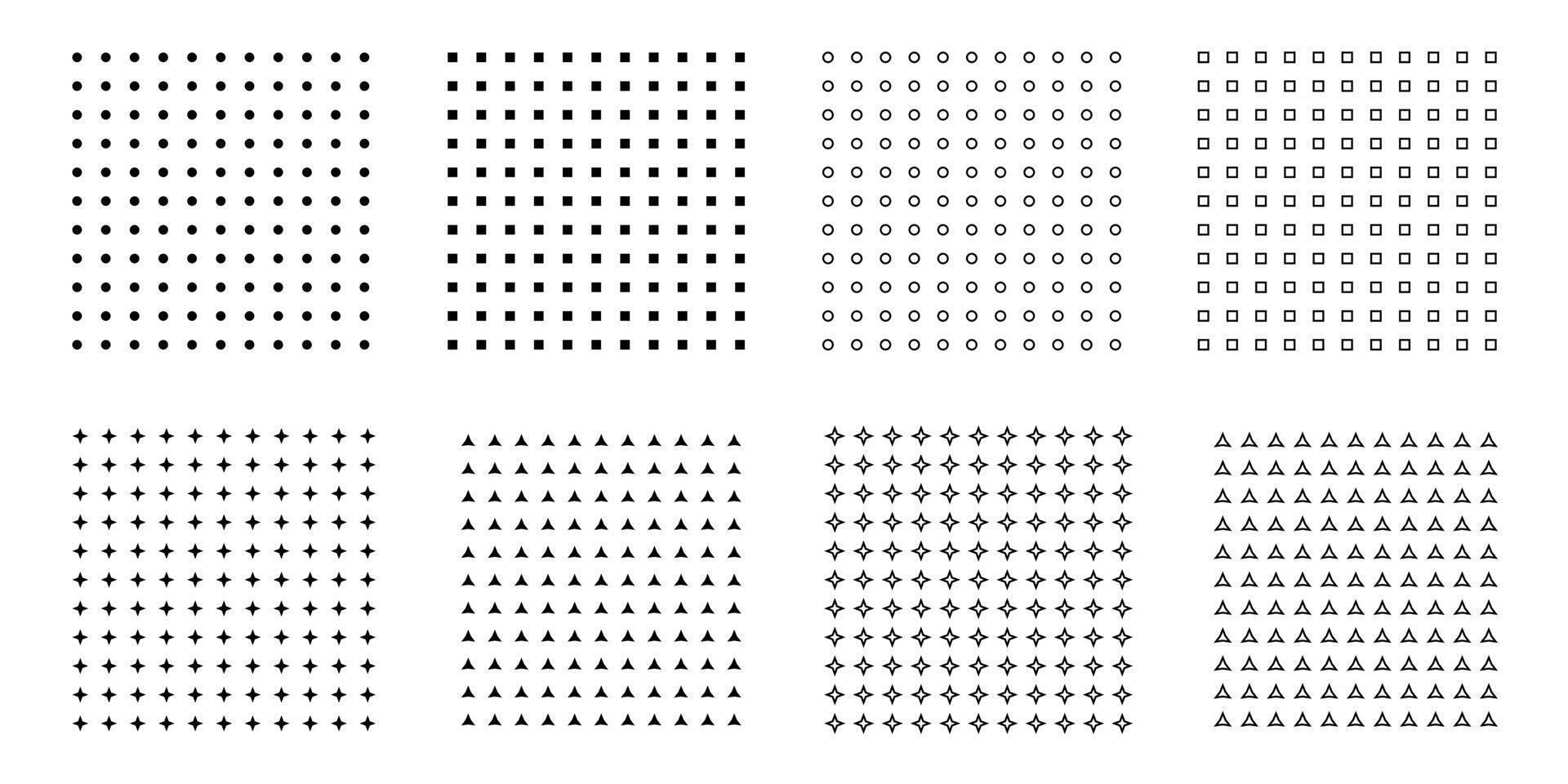 Set of Geometric Shapes Arrangement on white background vector
