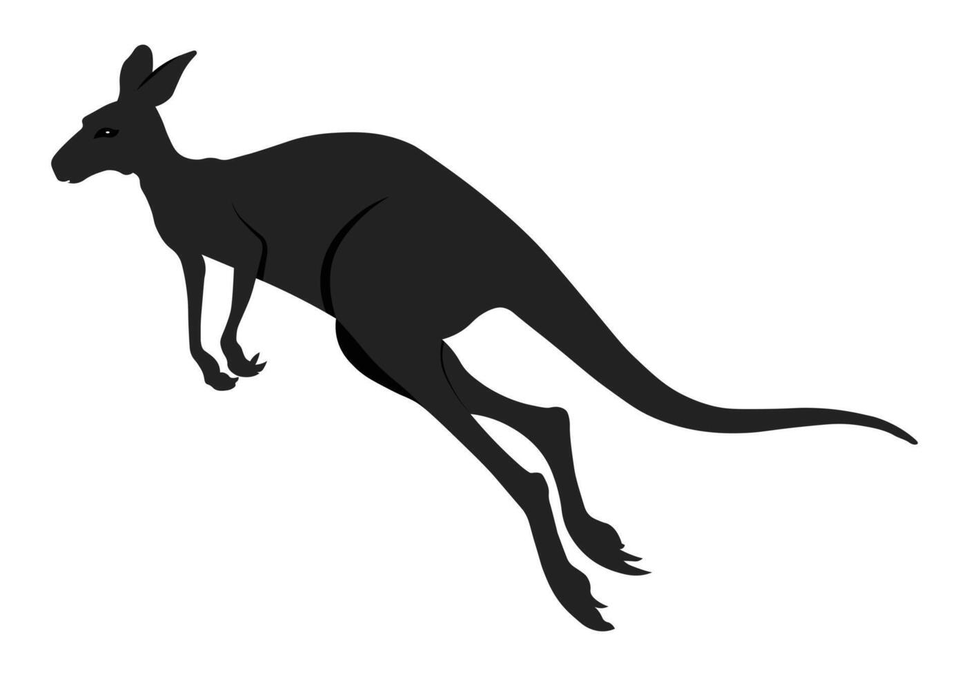 Kangaroo silhouette isolated on white background vector