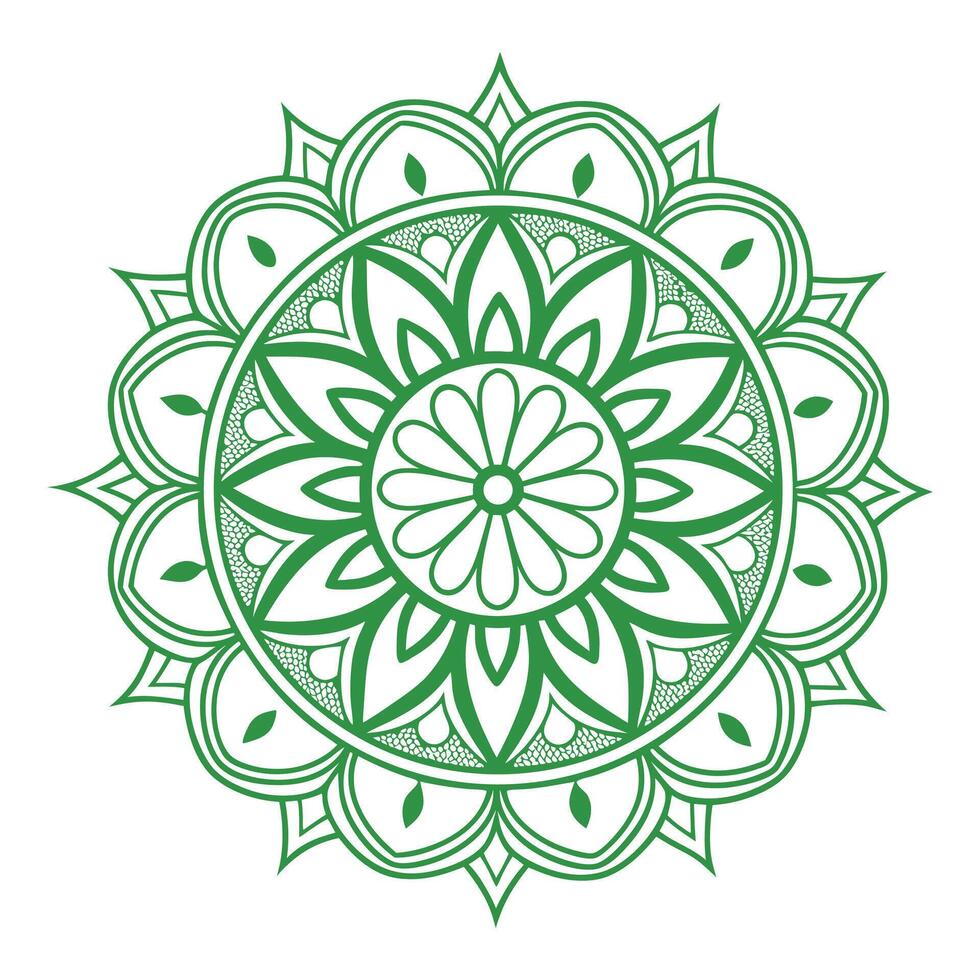 Mandala Coloring Page Relaxation Worksheet vector