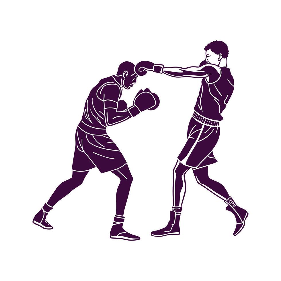 Silhouette outline of wrestler athlete in wrestling duel fight Greco vector