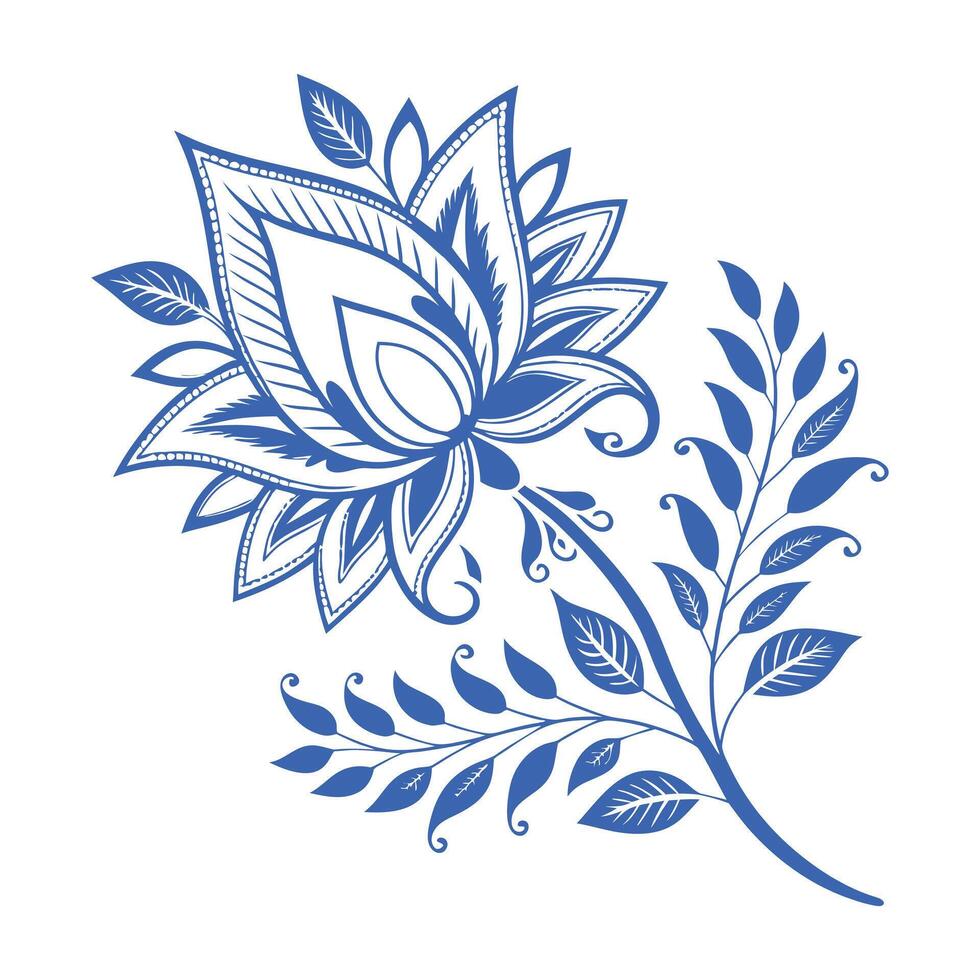 Paisley isolated illustrations vintage folk elements Suitable for texture vector