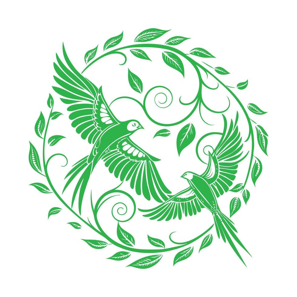 A vibrant stylized illustration of a bird vector