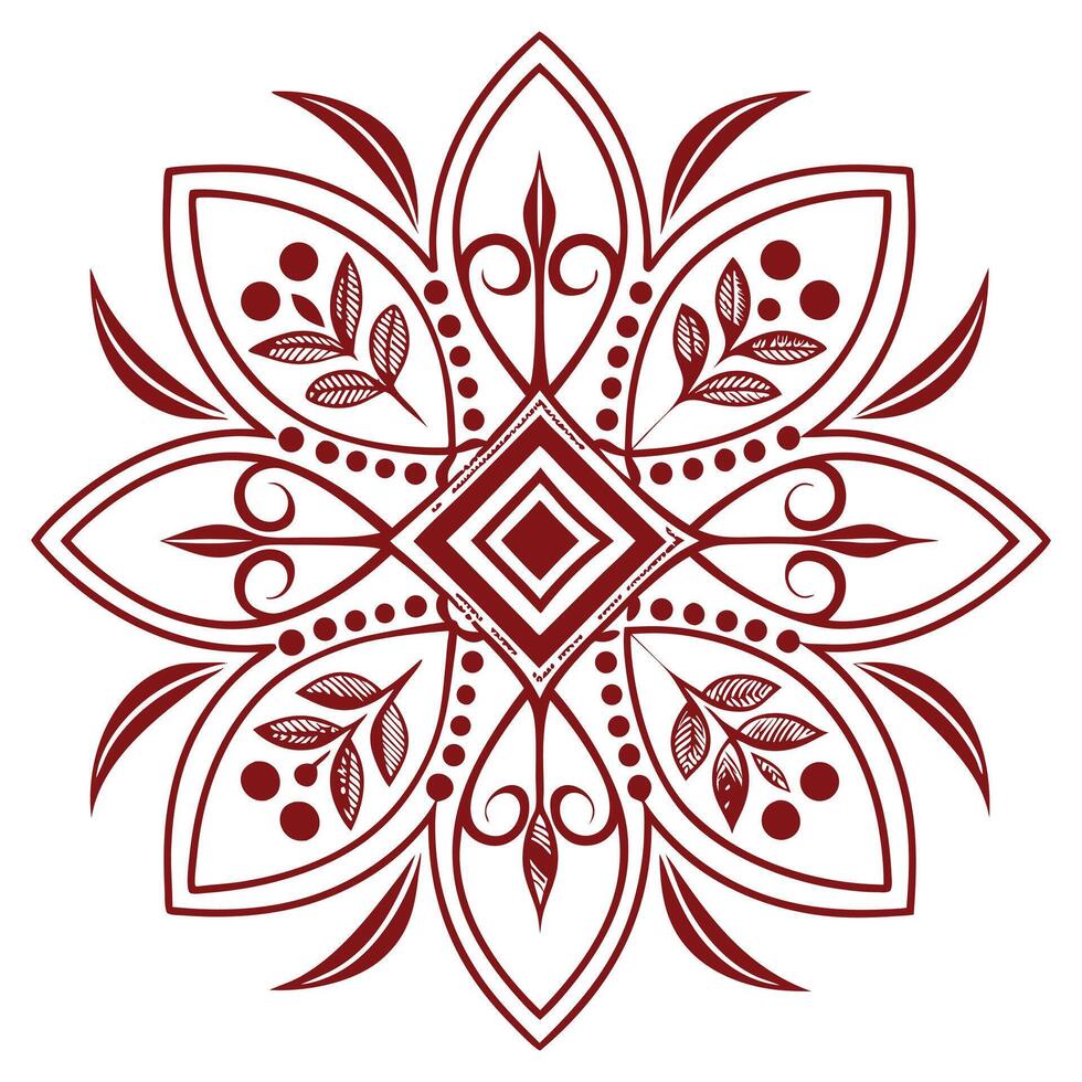 Floral decorative indian mandala design illustration vector