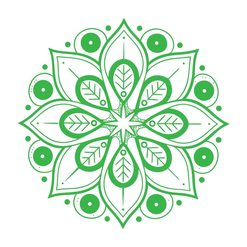 Mandala patterns on isolated vector