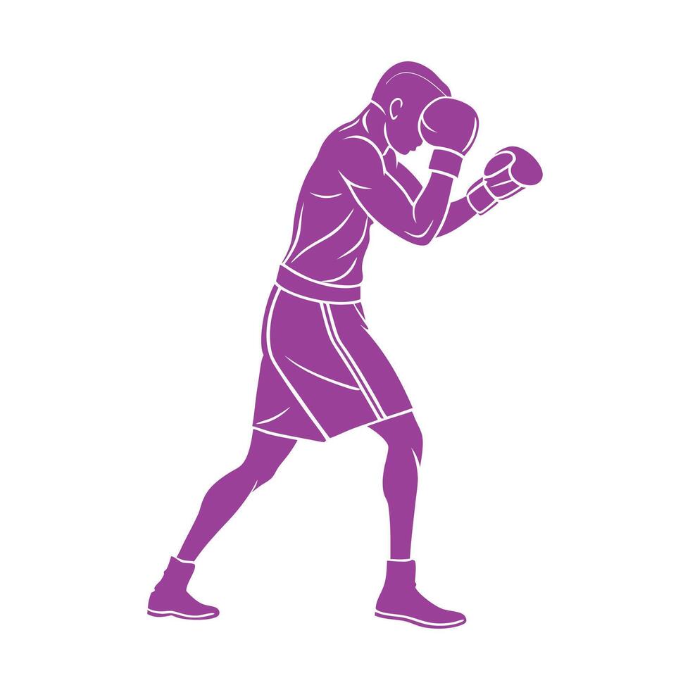 Boxer Fighting Stance vector