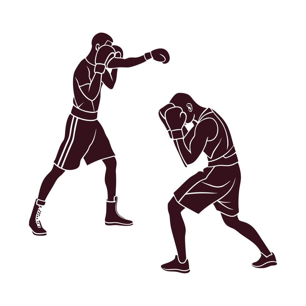 A picture of a boxer with the words boxing vector