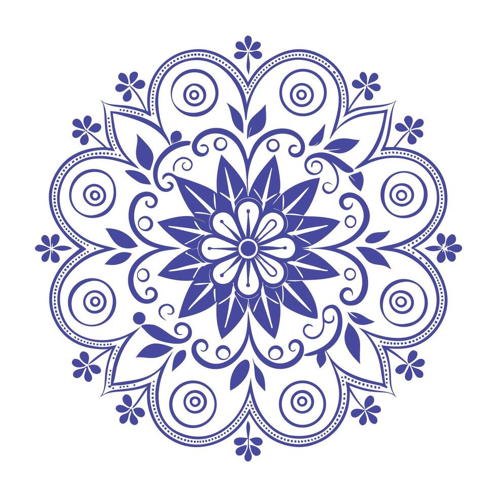 Floral ceramic seamless pattern vector