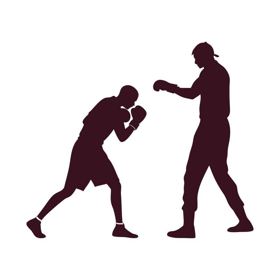 Boxers man fighting vector