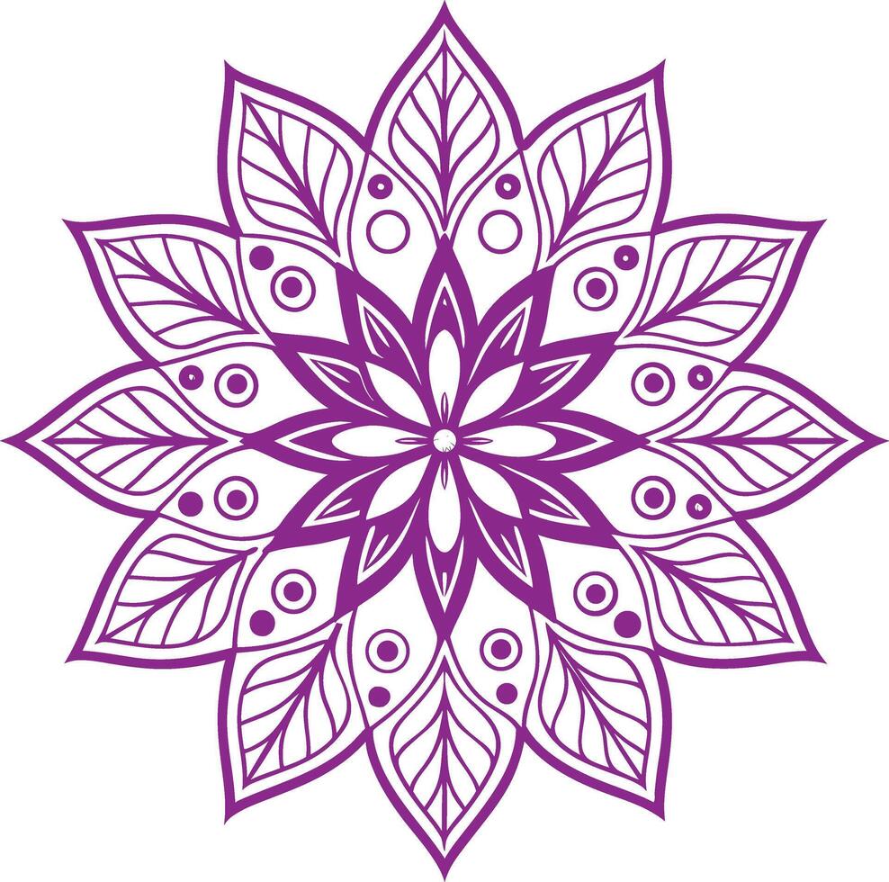 Mandala pattern design on white background vector