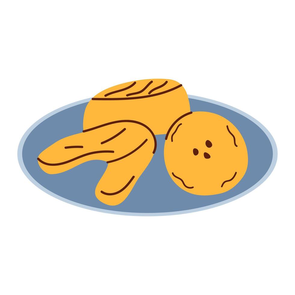 Various Indonesian Fried Foods Illustration vector