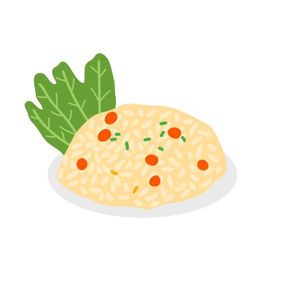 Fried Rice Indonesian Food Illustration vector