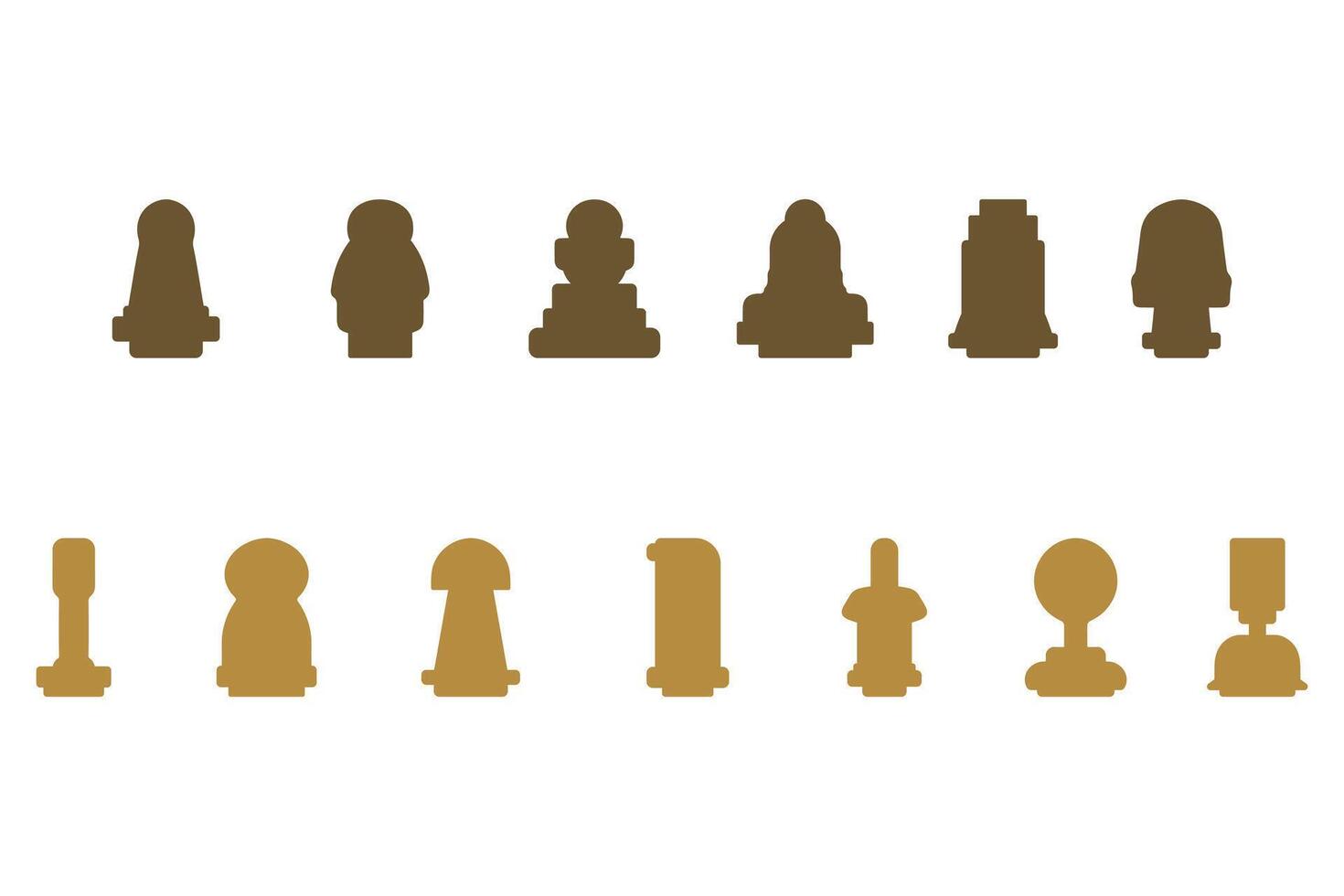 Variety of Stamp Tool Silhouette Icon Set vector