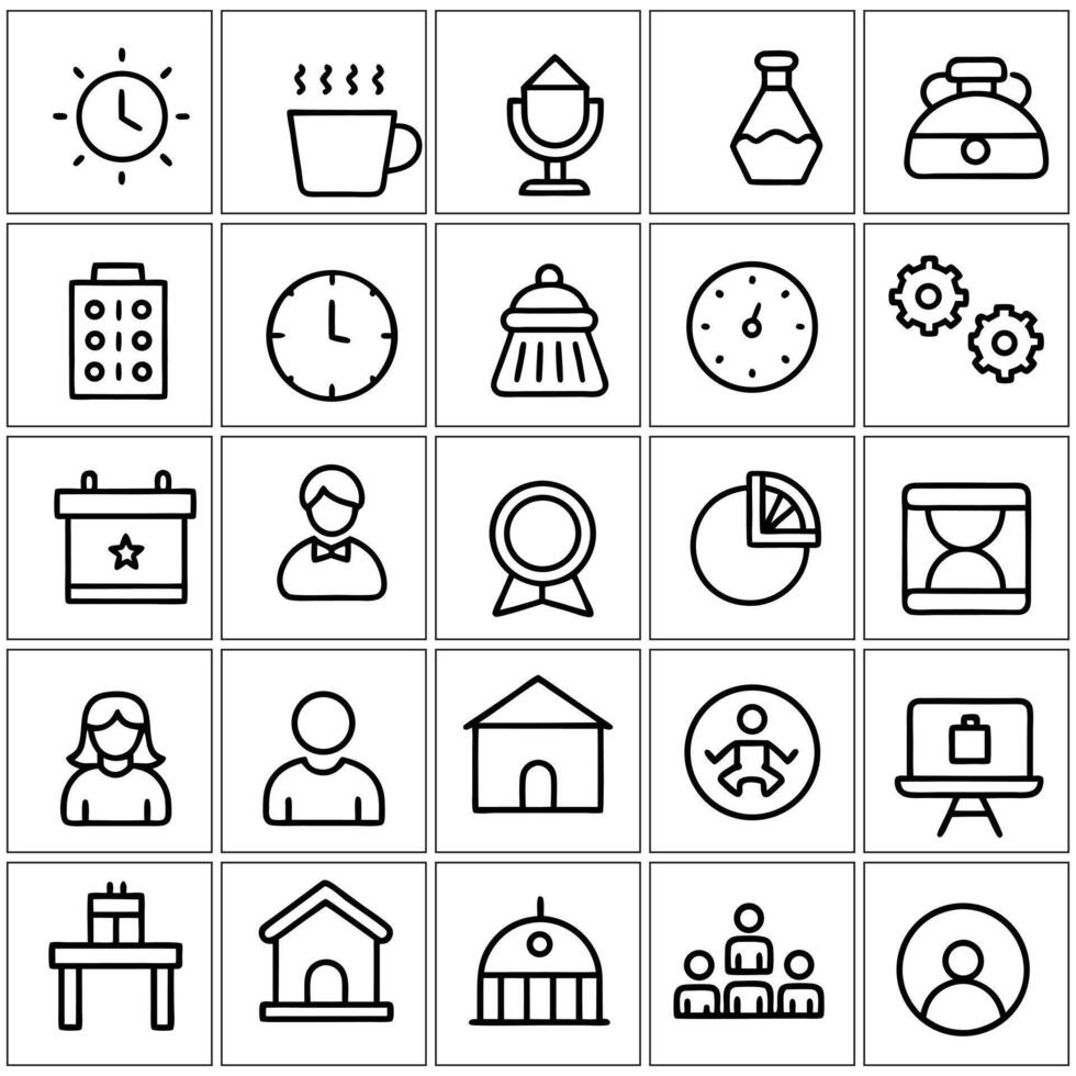 a set of icons for business and office vector