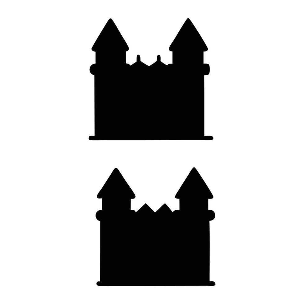 castle icon design on a white background vector