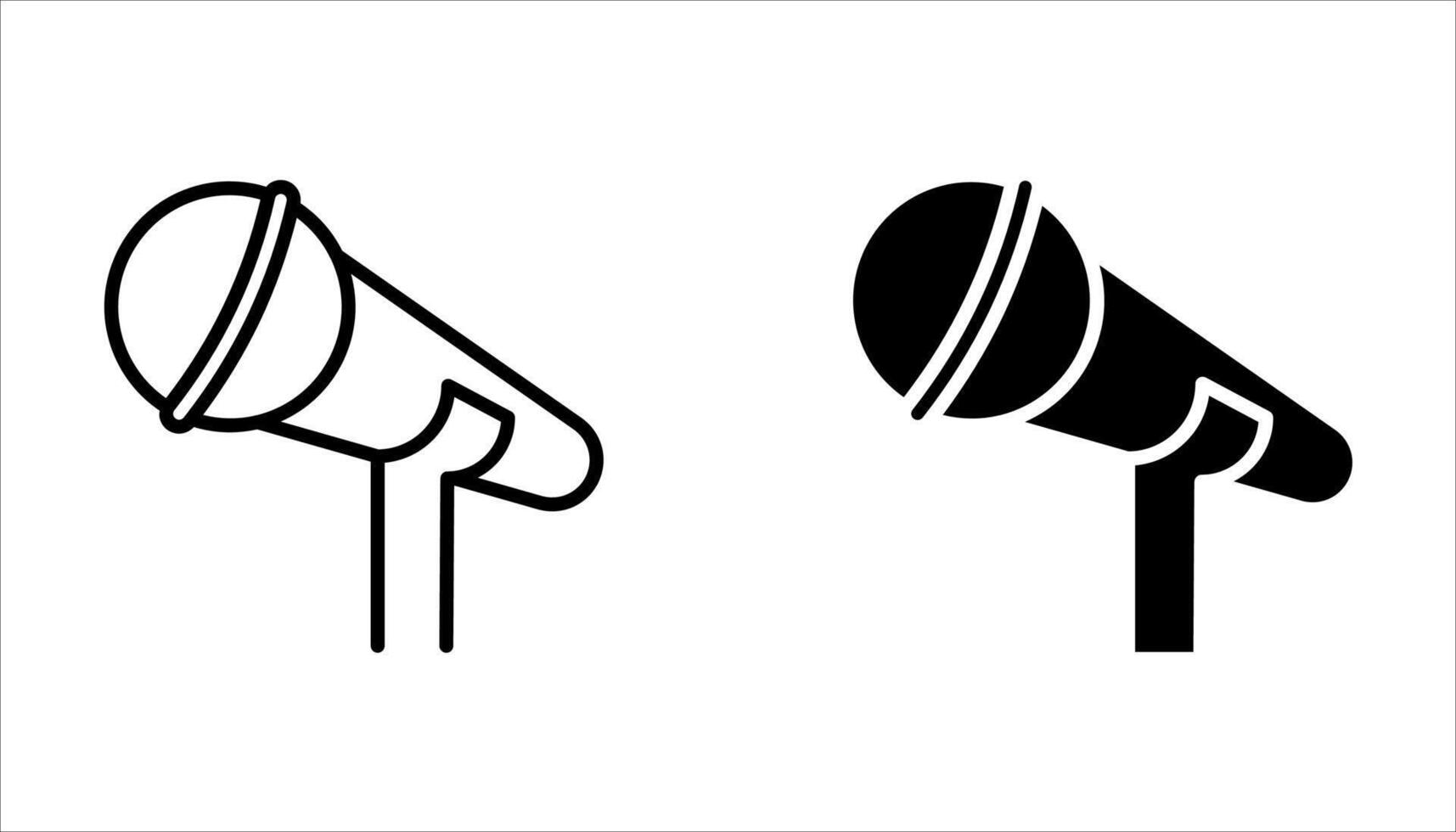 microphone icon set on white background. vector