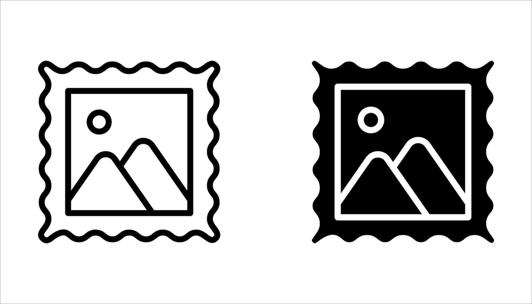 stamps icon set, vector
