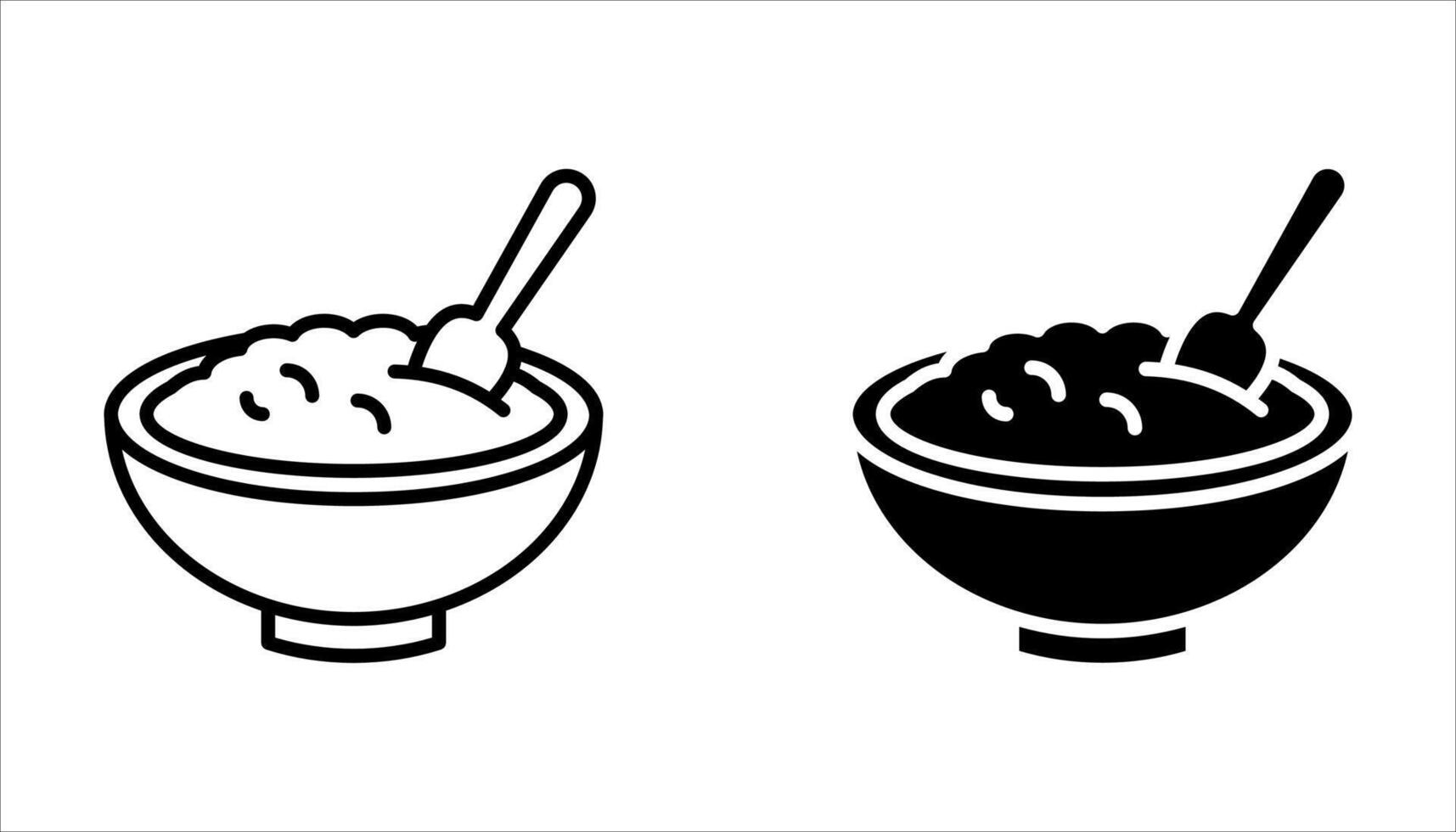 porridge icon set vector