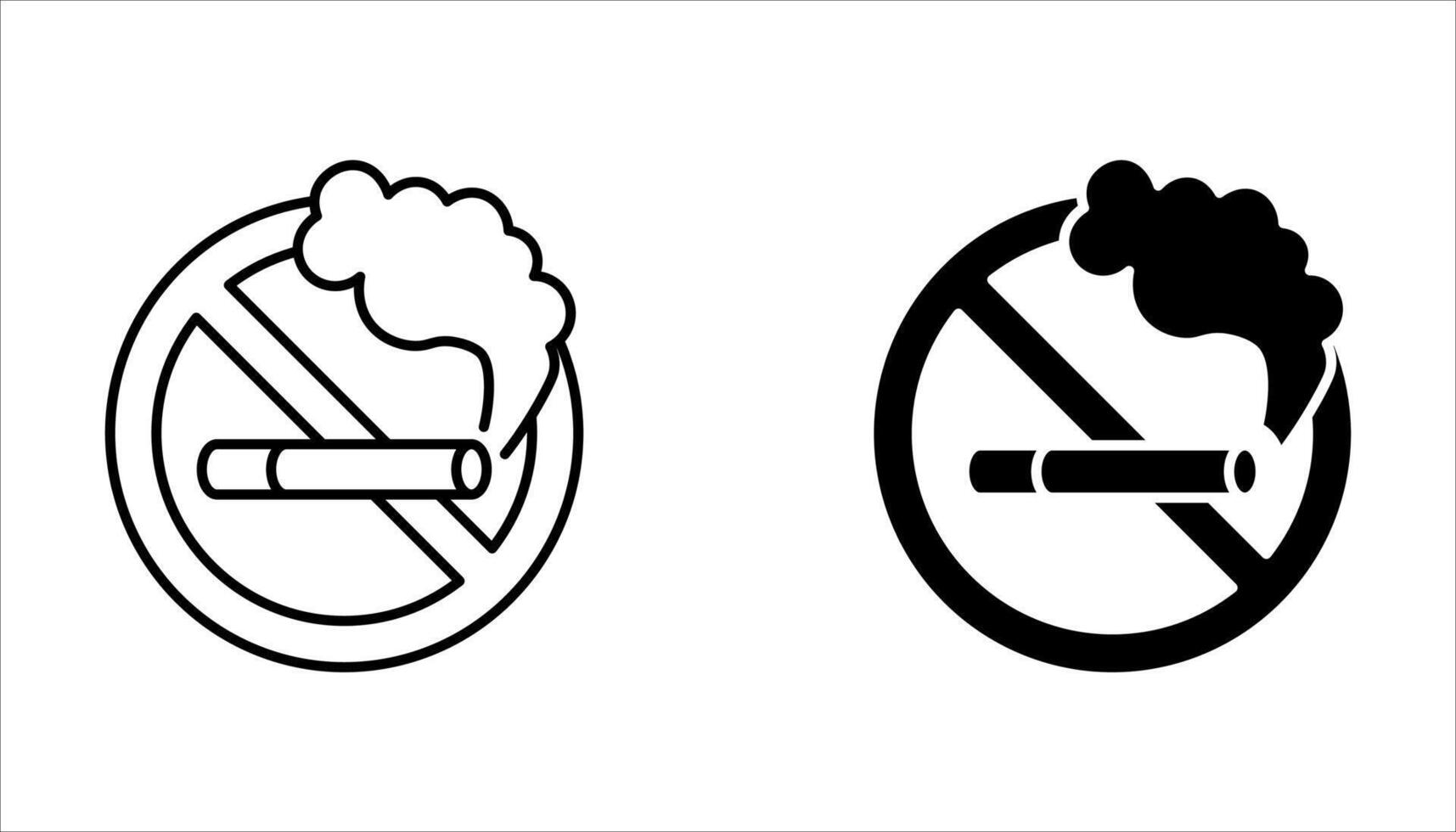 no smoking icon set vector