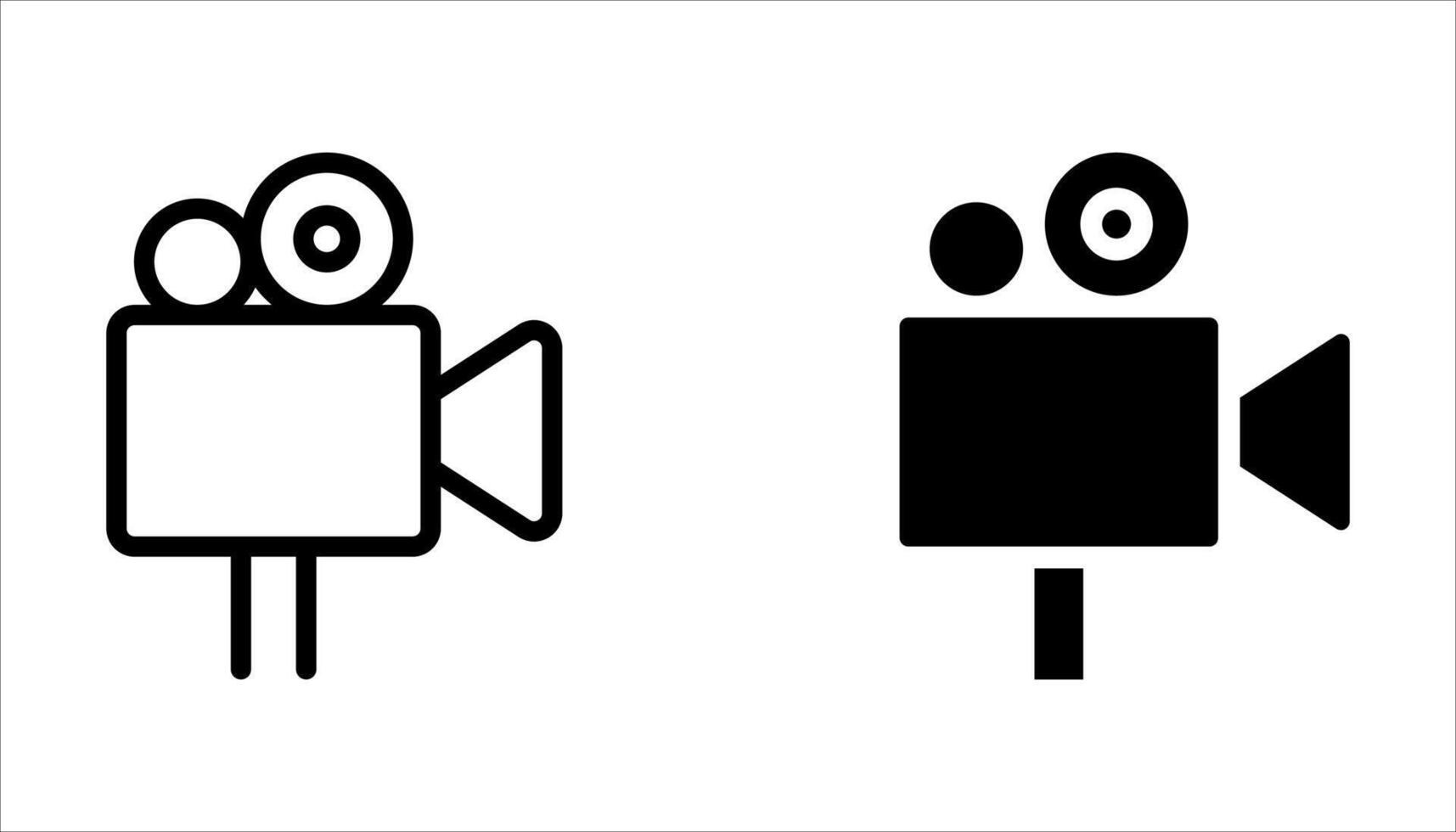 film icon set on white vector