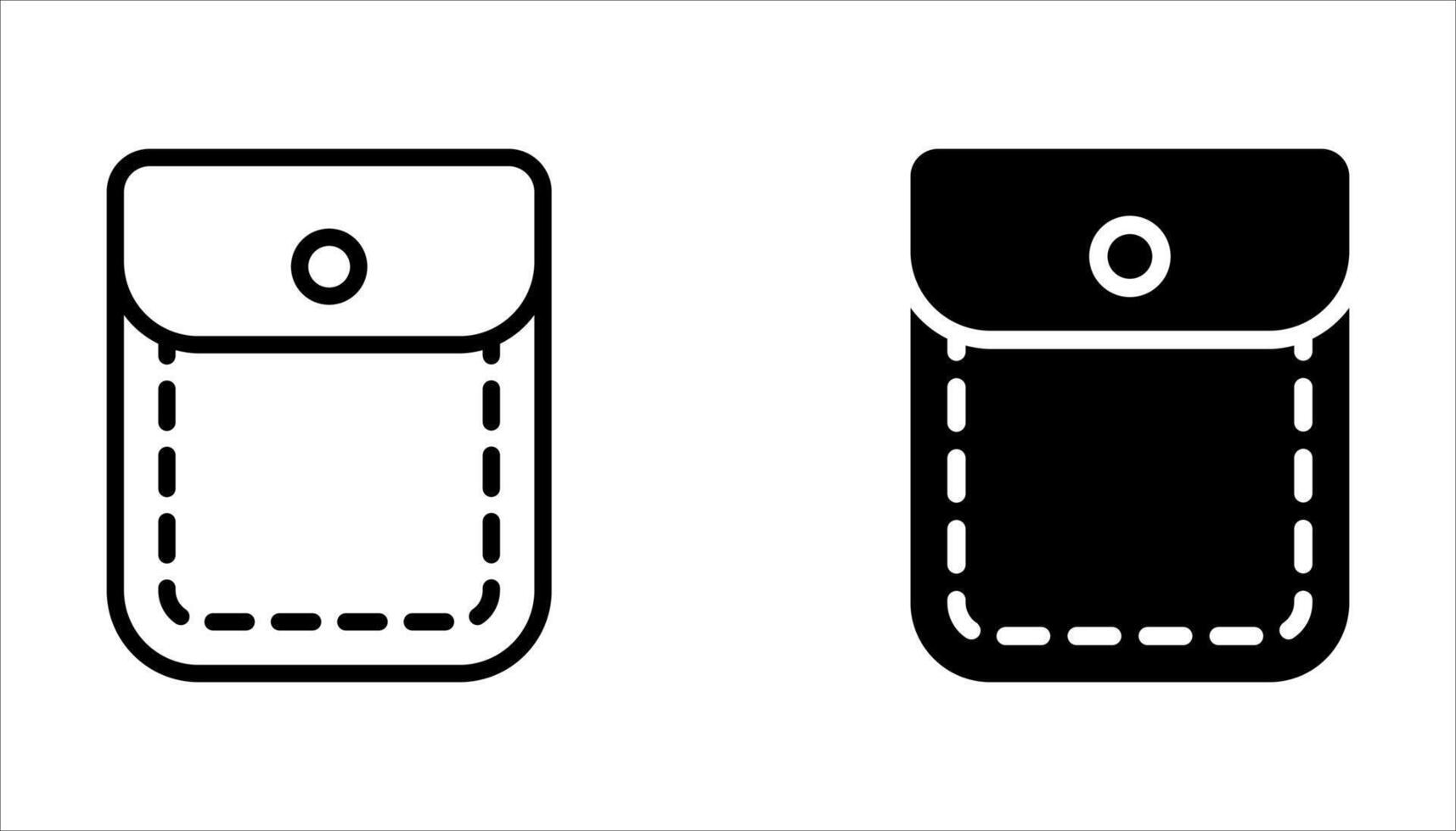 pocket icon set on white vector
