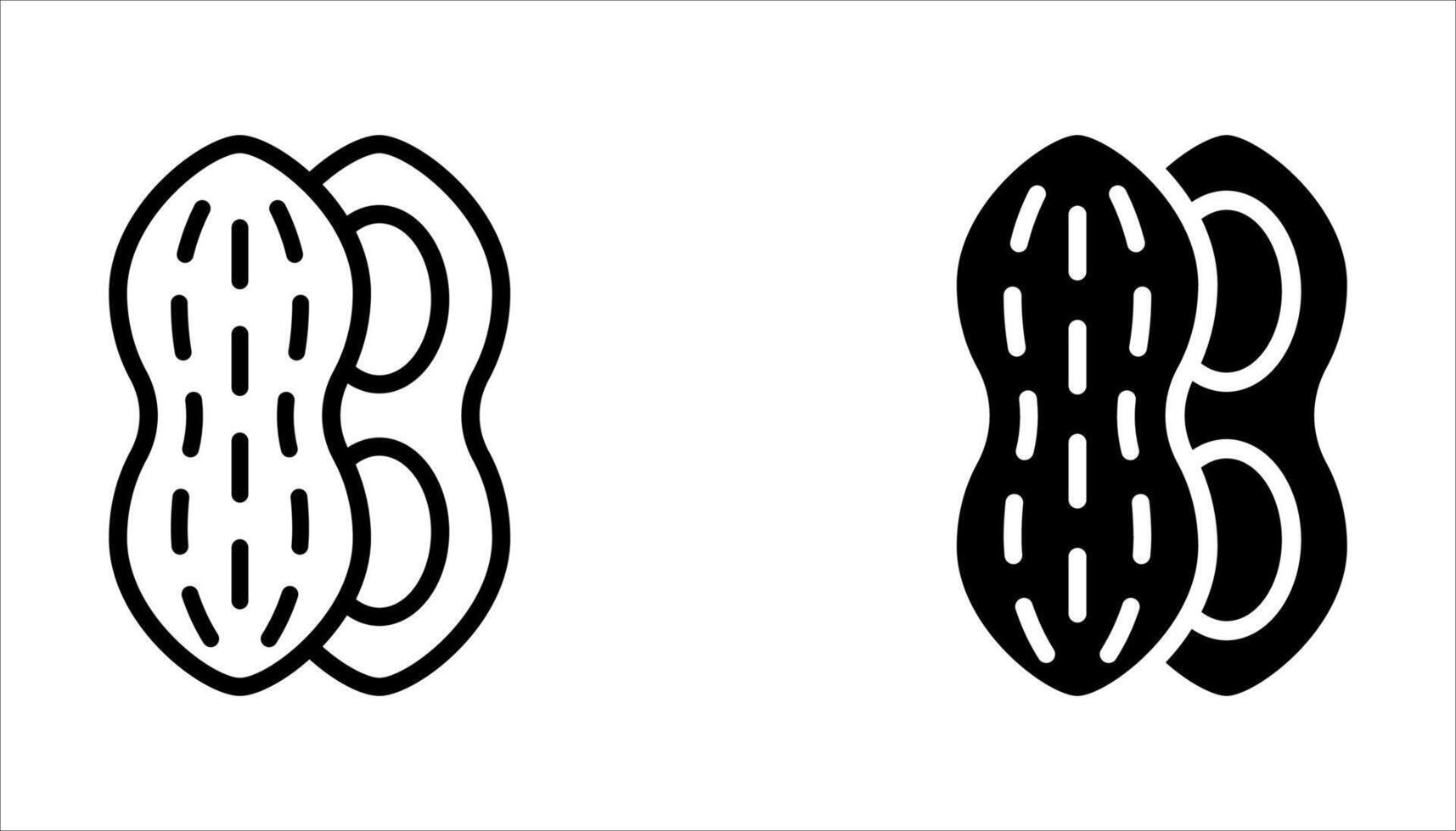 peanut icon set vector