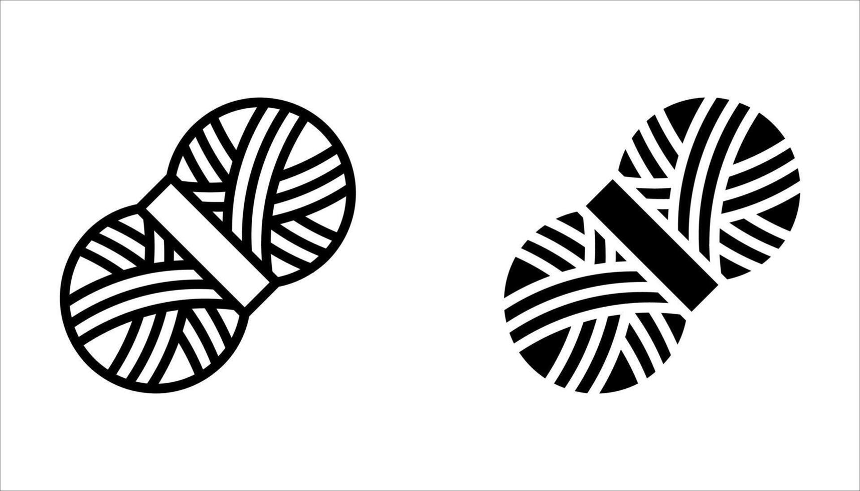 yarn icon set vector