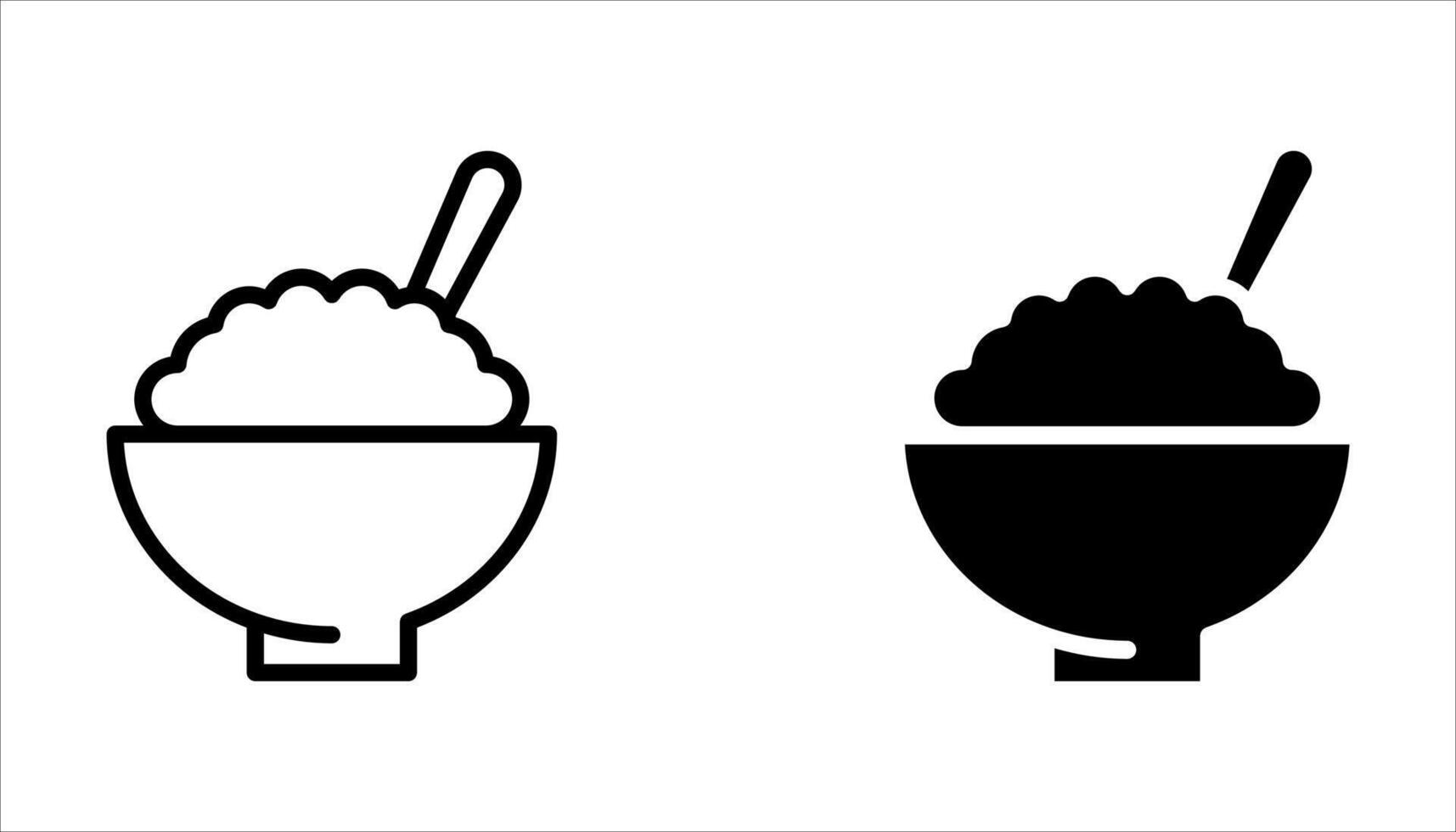rice icon set vector