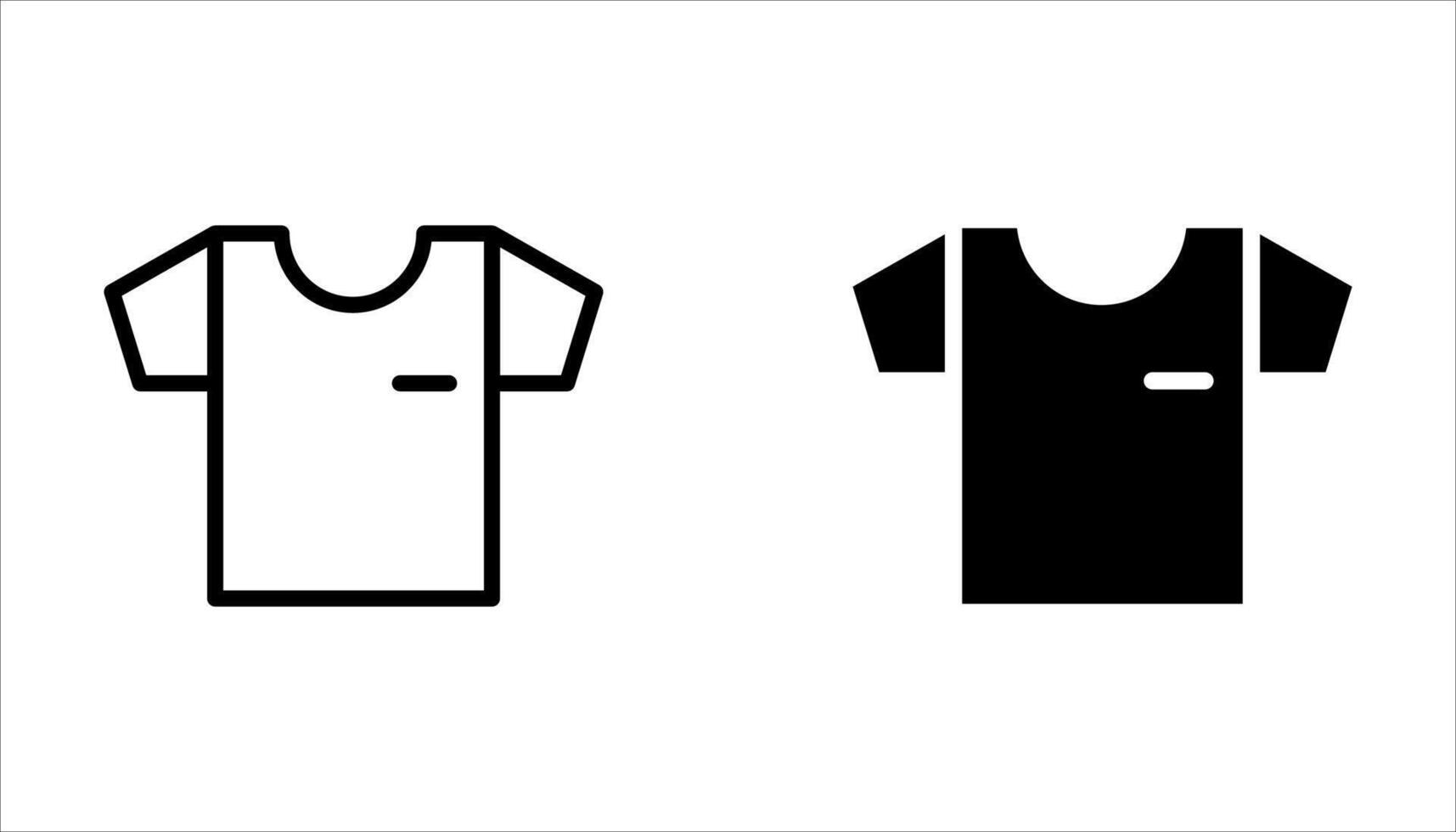 t shirt icon set on white vector