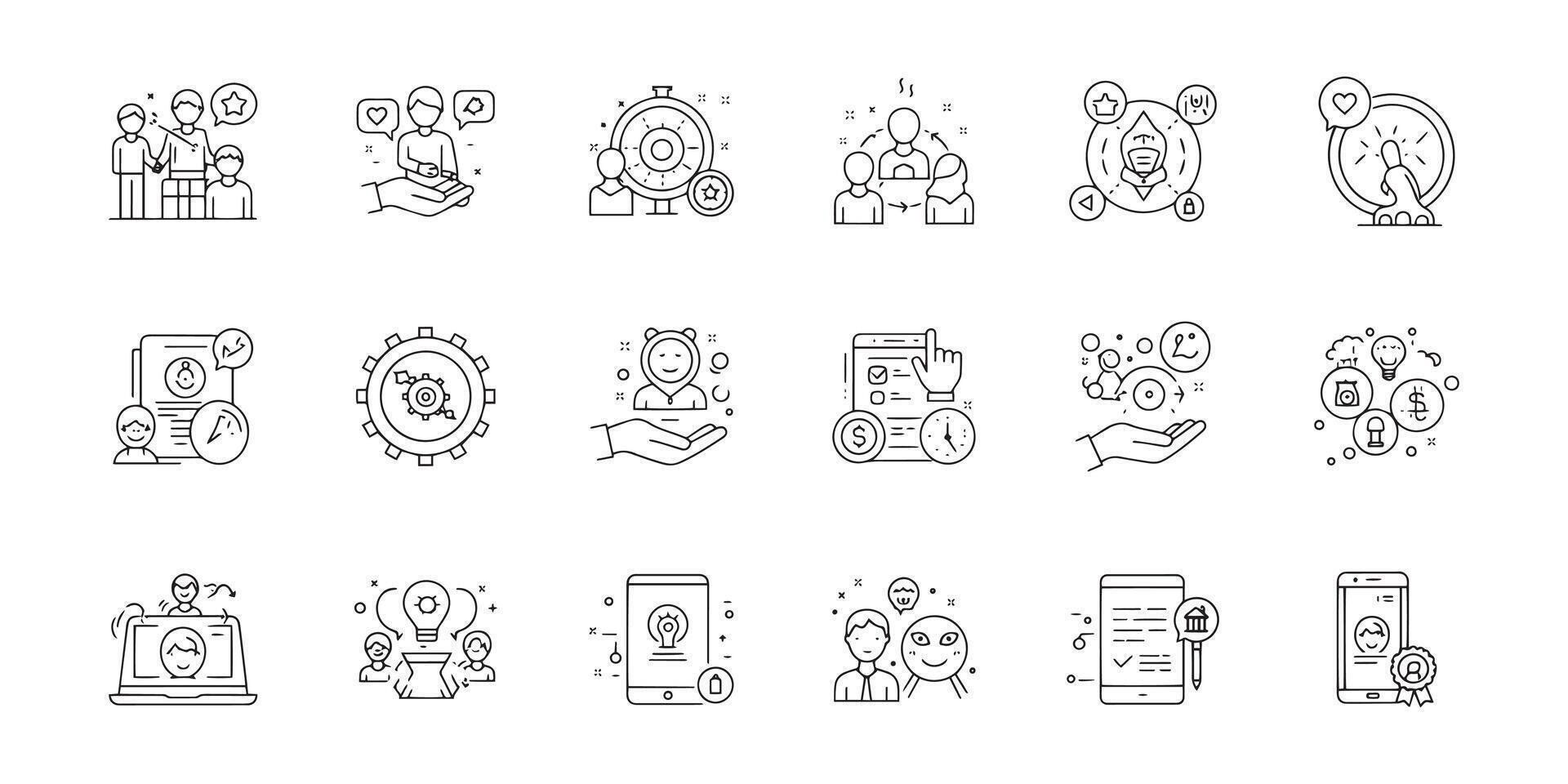 Icons for Business and Finance Related Matters vector