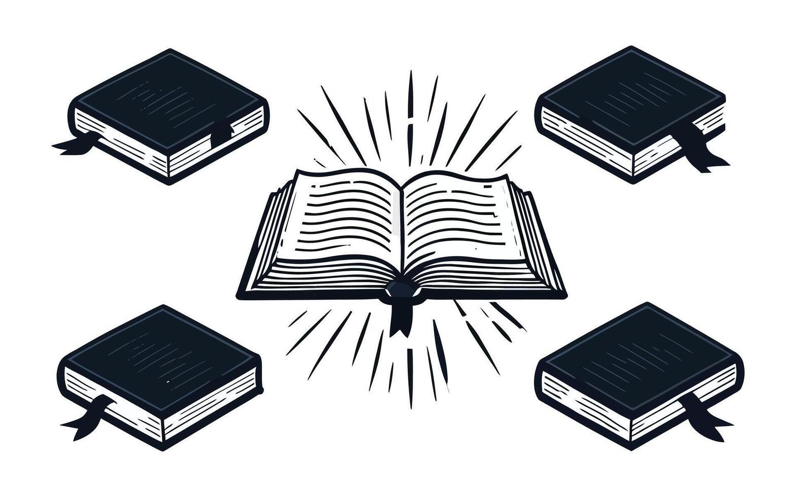 Unlocking Knowledge The Joy Of Reading Books From Open Source vector