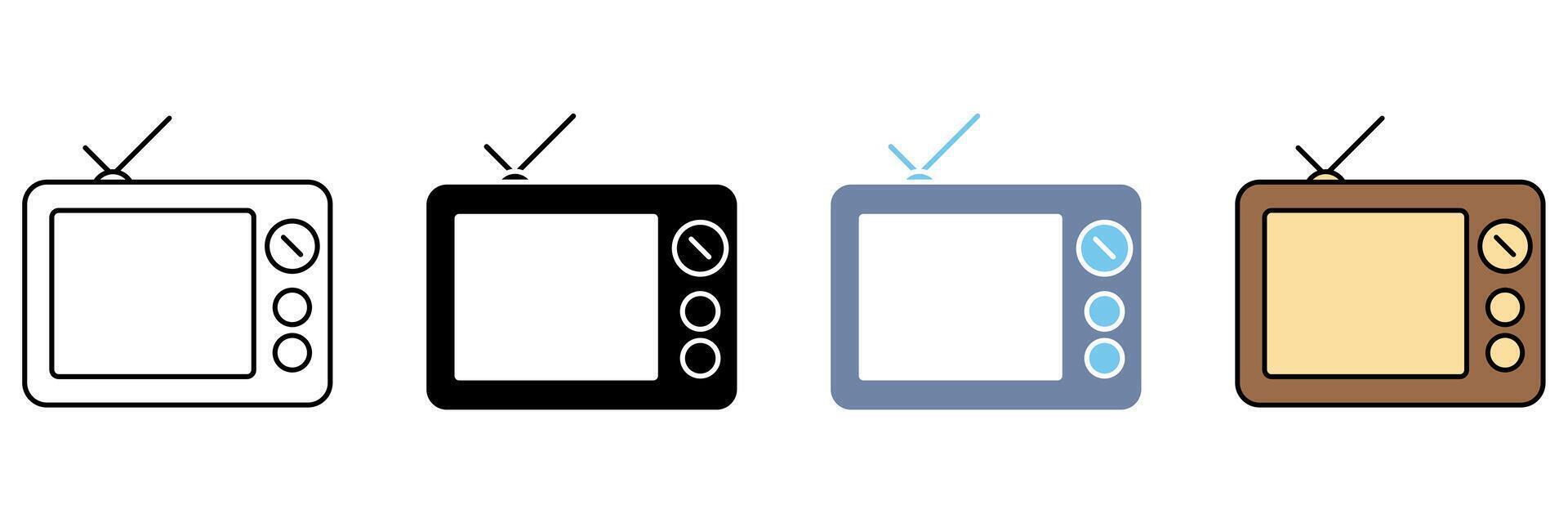 television concept line icon. Simple element illustration. vector