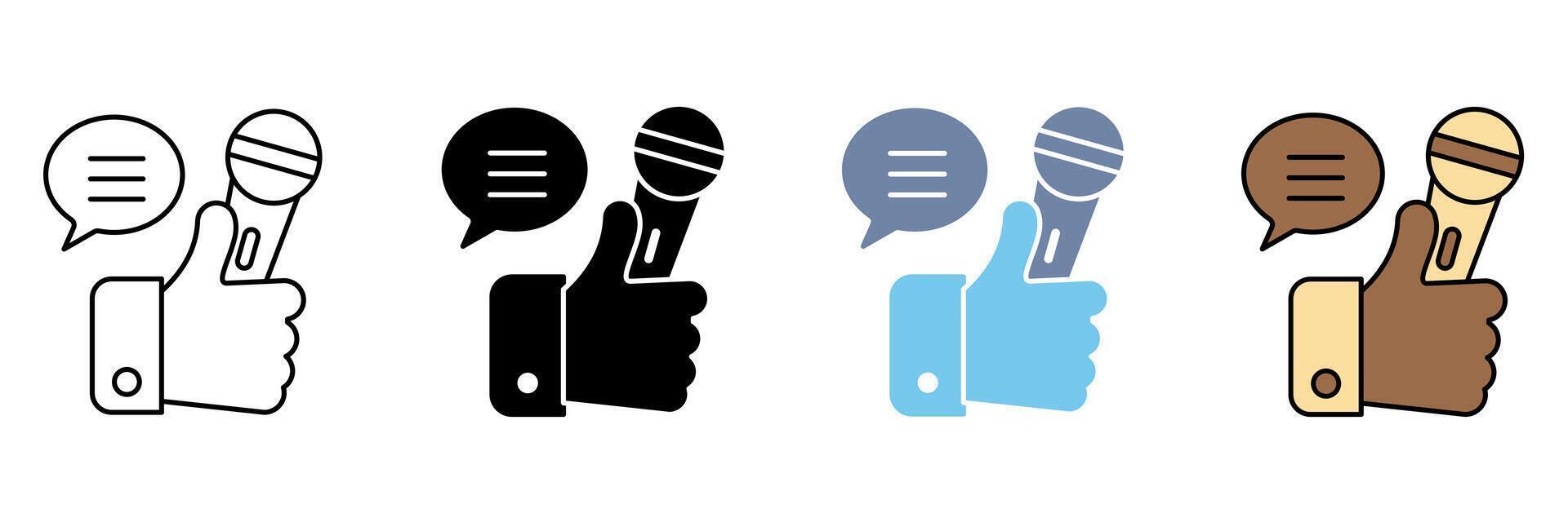 correspondent concept line icon. Simple element illustration. vector