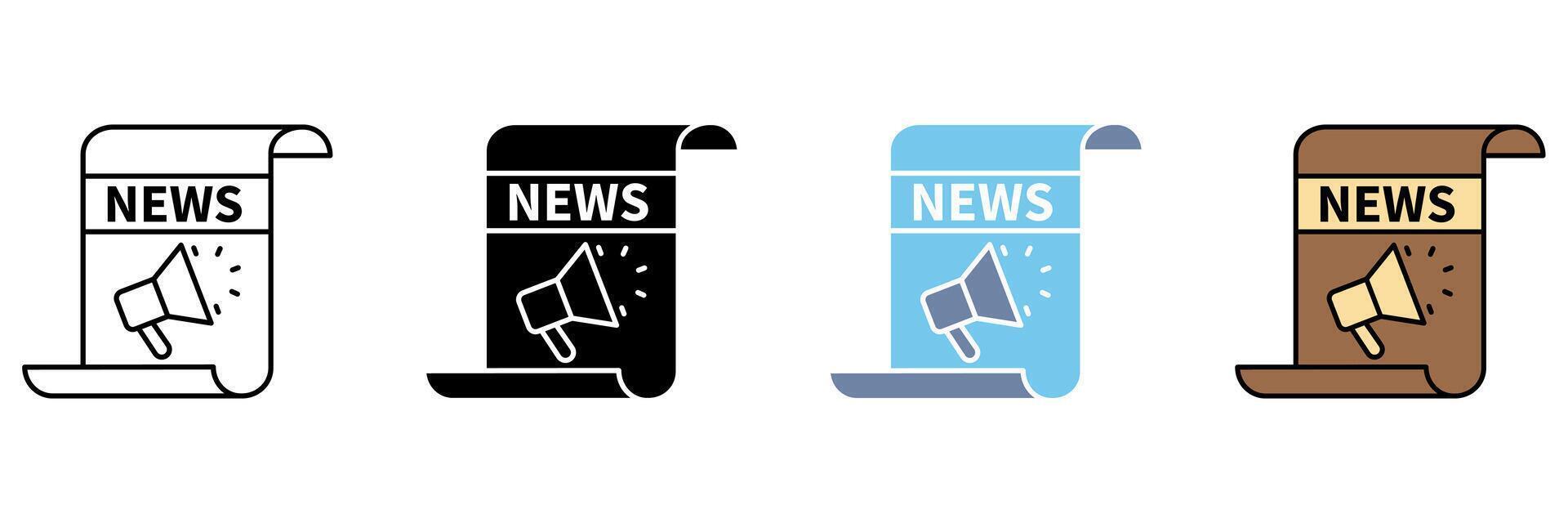 news concept line icon. Simple element illustration. vector