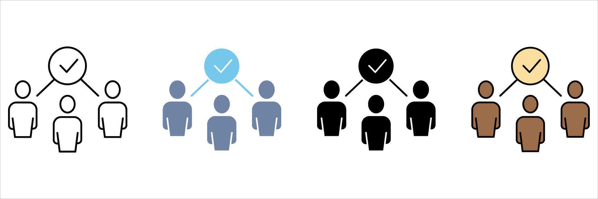 attendees concept line icon. Simple element illustration. vector
