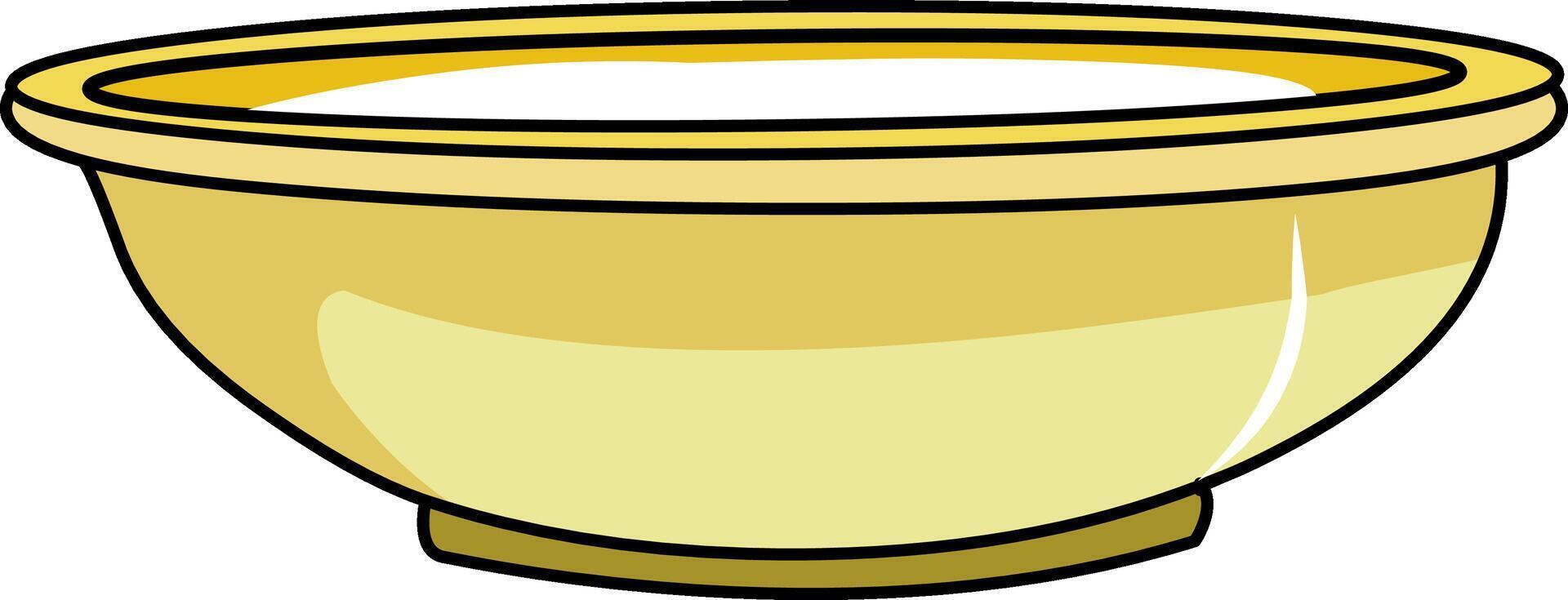 2d Bowl with milk or water vector