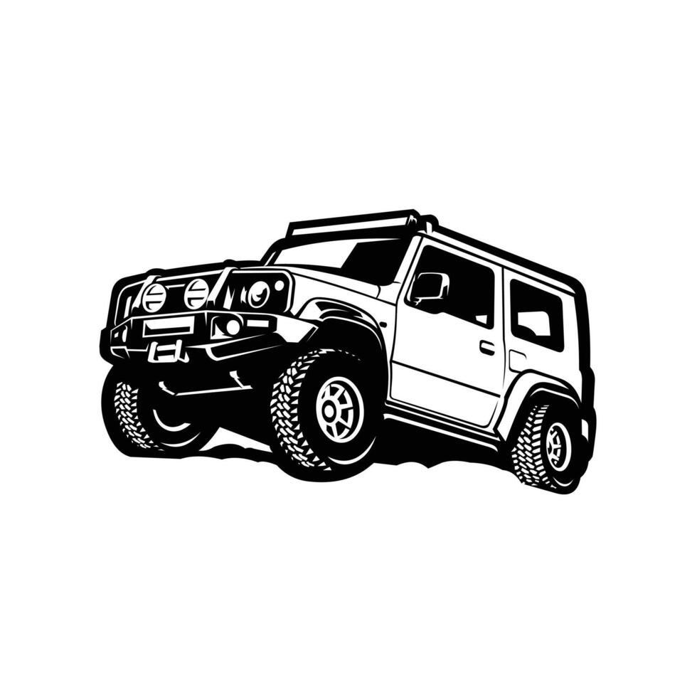 Offroad adventure overland vehicle isolated vector