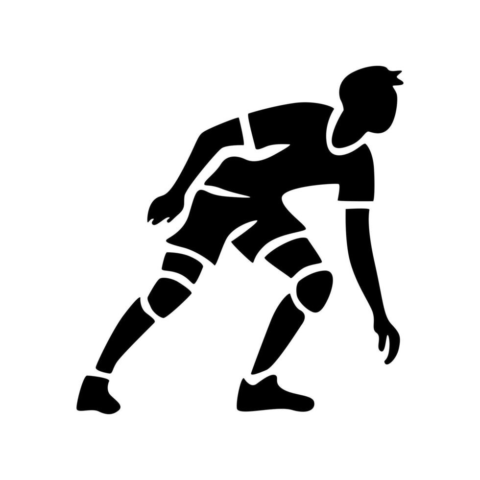 Court Presence Isolated Volleyball Poses vector