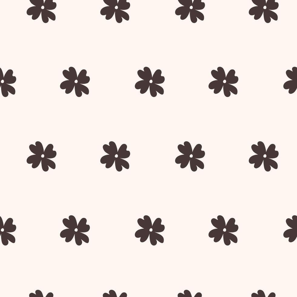 Simple abstract flower seamless pattern. Modern hand drawn floral seamless pattern for dress, fashion print, clothing, textile, fabric, wallpaper, cover, background and so on vector