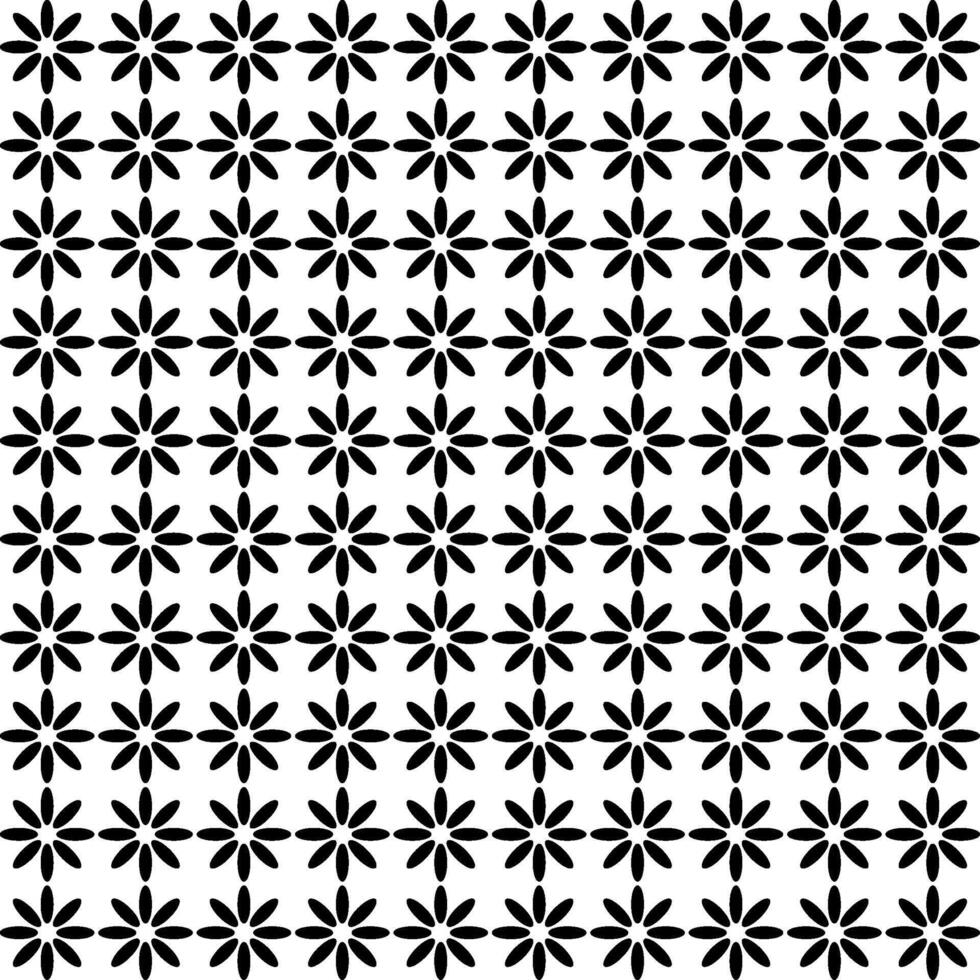 Seamless geometric texture in the form of abstract black floral pattern on a white background vector