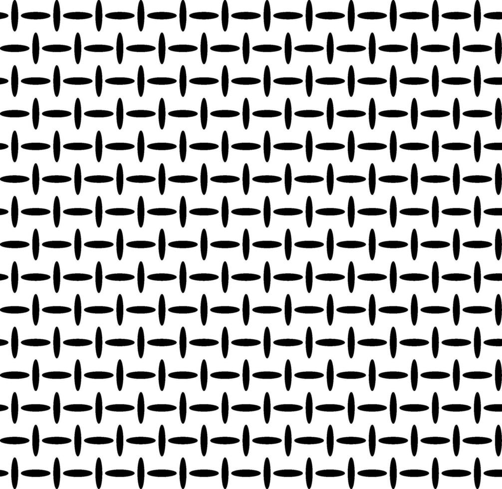 Seamless geometric texture in the form of an abstract pattern of black ovals located perpendicularly vector