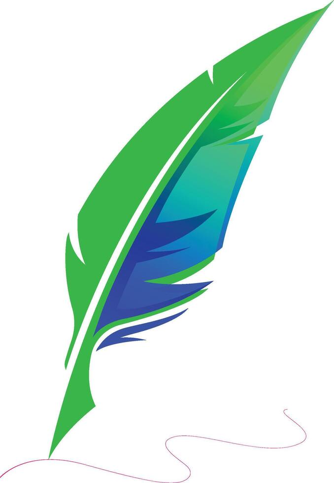 Feather Pen Icon or Symbol vector