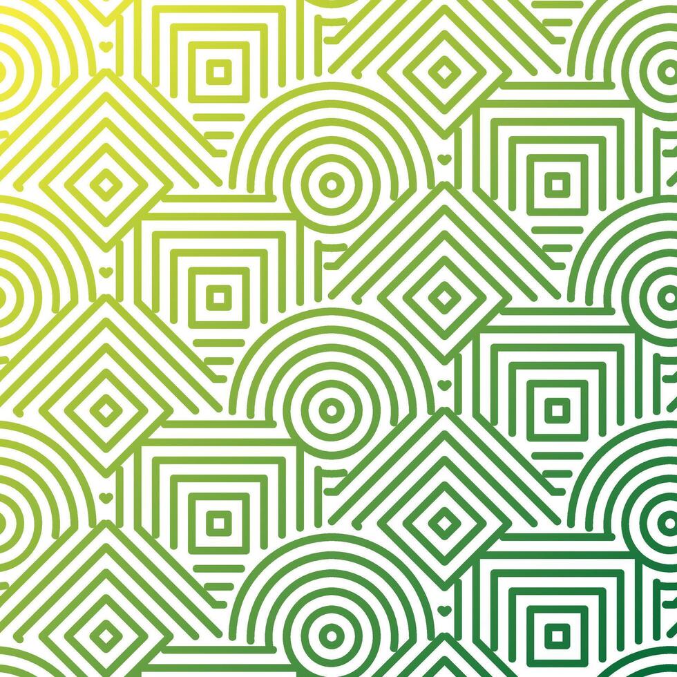 Abstract geometric pattern with a green and yellow background vector