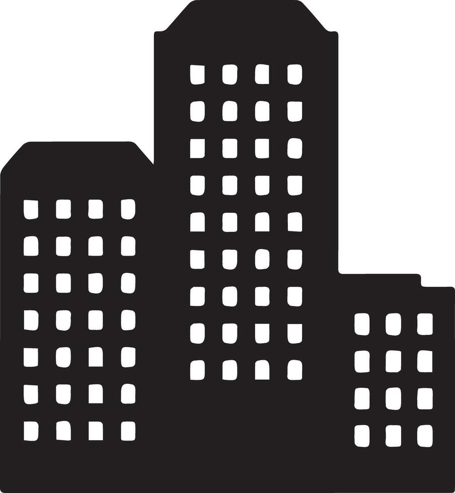 Collection of building illustrations in flat and line art styles vector