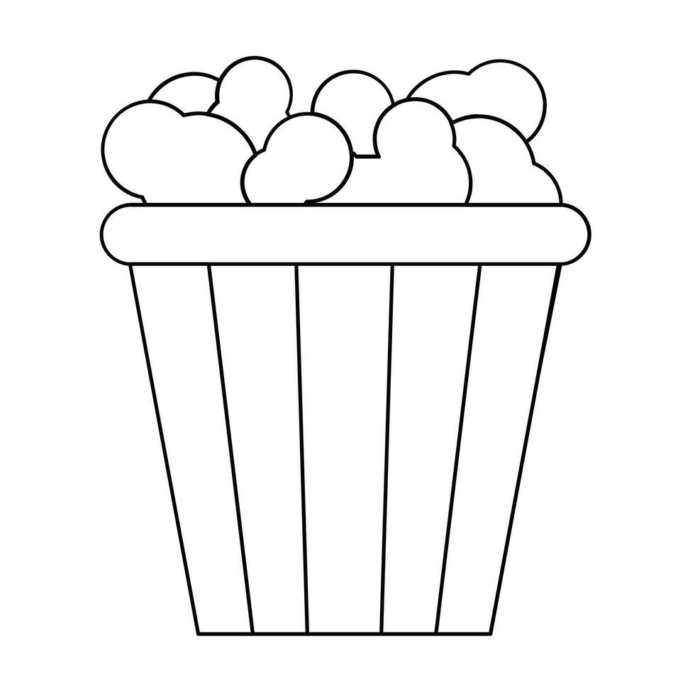 popcorn in a box icons illustration vector