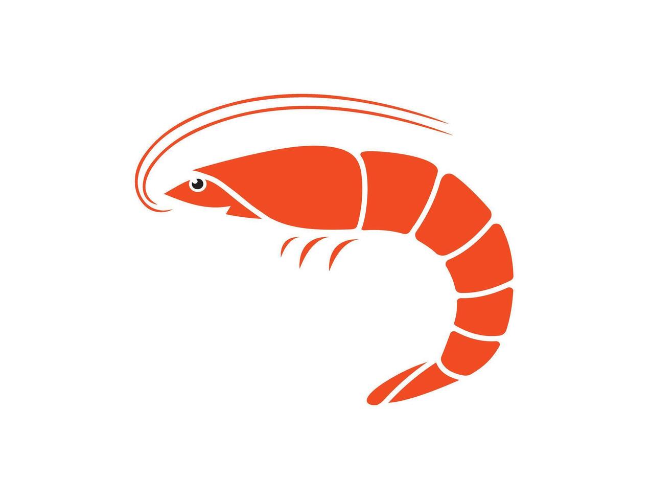 Shrimp icon, illustration vector