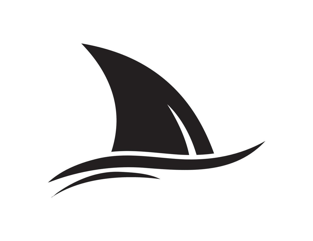 Shark fin logo design illustration vector