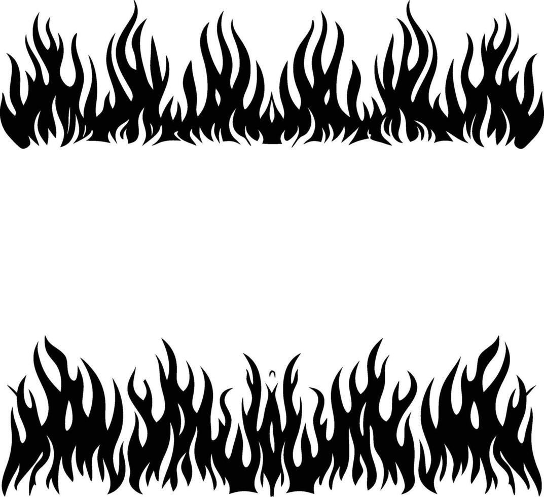 Fire Climbing Art Set Of Silhouette Icons vector
