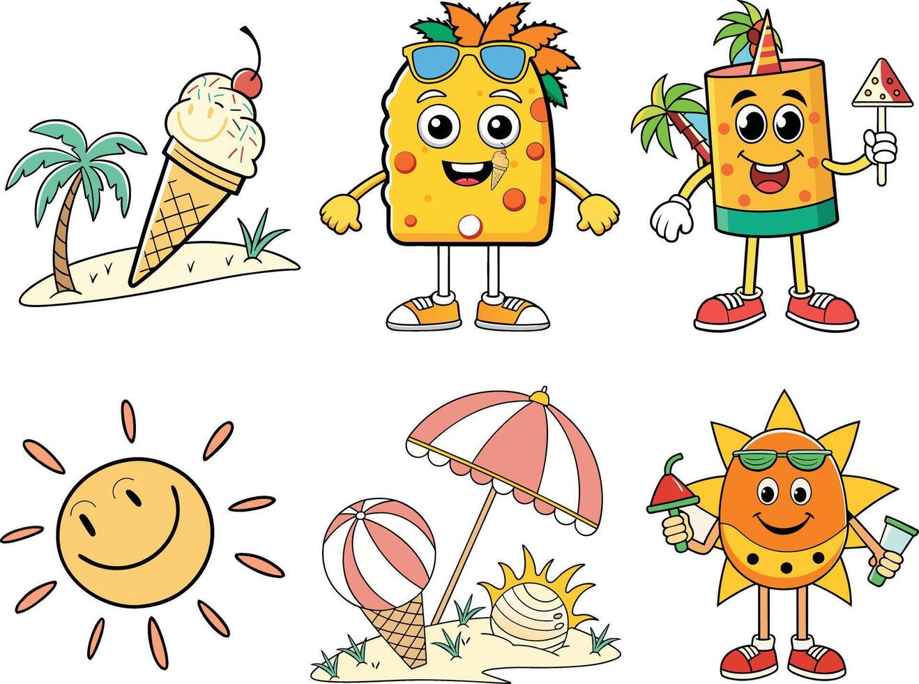 Summer Silhouette Icon Design vector