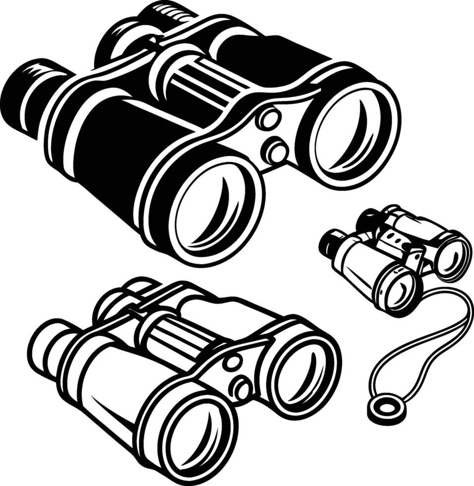 Binocular Silhouette Icon Design vector