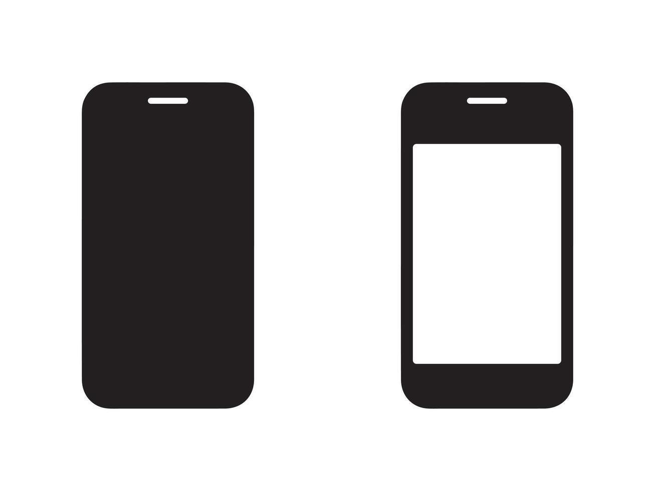 A flat design graphic depicting a smartphone screen showing a grid of yellow folder icons, suggesting a file management or organization application. vector